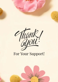 Thank You For Your Support A2 template