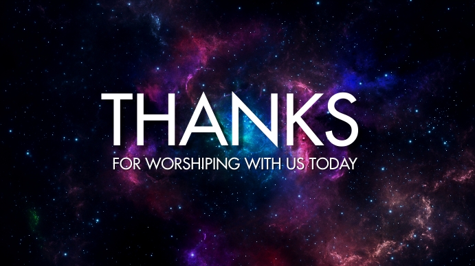 thank you galaxy background Digitalt display (16:9) template