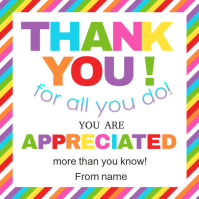 Thank You Gift Tags Printable โพสต์บน Instagram template