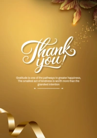Thank You Greeting Card A4 template