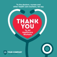 Thank You Healthcare Workers Instagram Post template