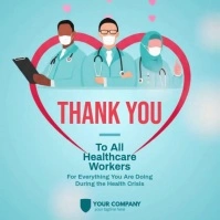 Thank You Healthcare Workers Instagram Post Wpis na Instagrama template