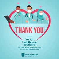 Thank You Healthcare Workers Instagram Post template