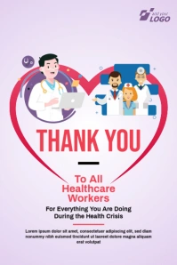 Thank You Healthcare Workers Poster Iphosta template