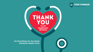 Thank You Healthcare Workers Twitter Post Twitter-Beitrag template