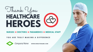 Thank You Healthcare Workers Twitter Post template