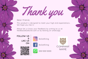 Thank you label Etiket template