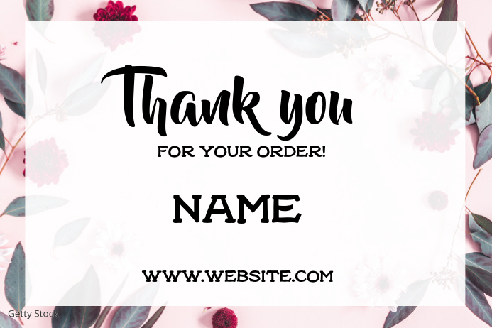 Thank you label Etiket template