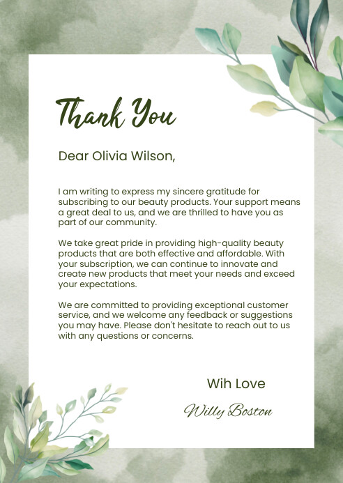 Thanks Msg Thank You Message Card Template | PosterMyWall