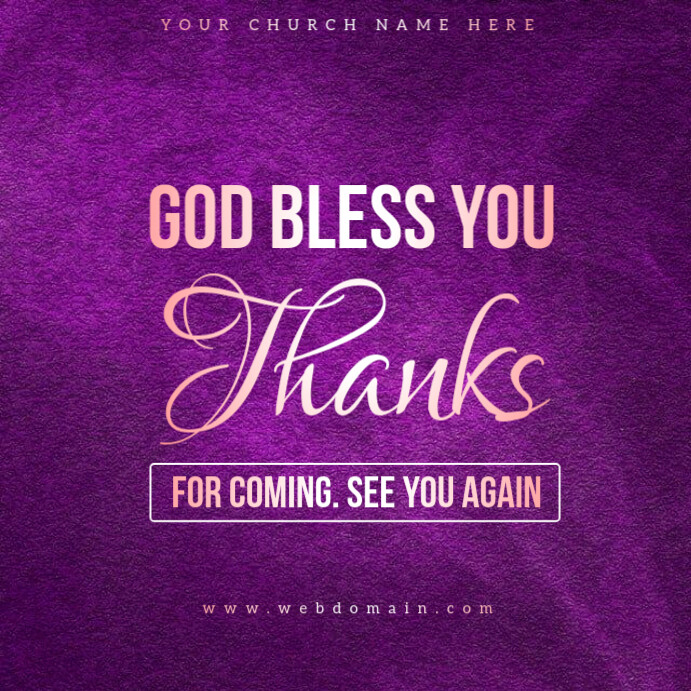 Thank you note Post Instagram template