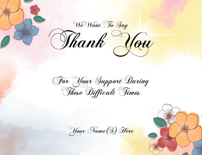 Thank You Note Template Postermywall Thank You Note Template Postermywall