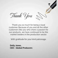 Thank you note Instagram Post template