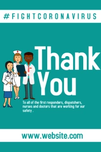 thank you poster design template