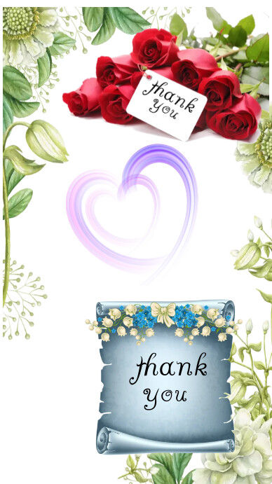 thank you rose História do Instagram template