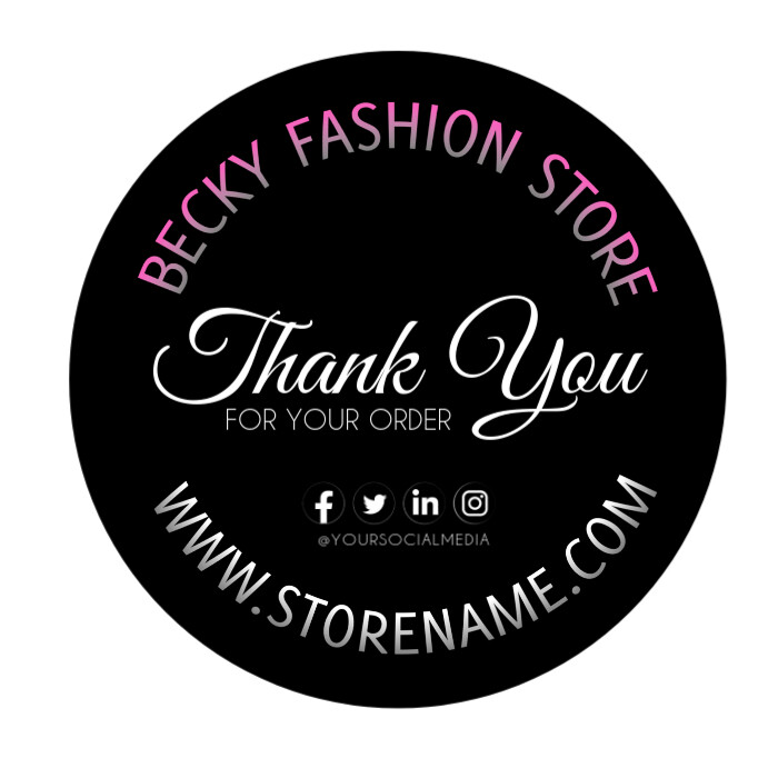 Copy of Thank you sticker white Instagram post | PosterMyWall