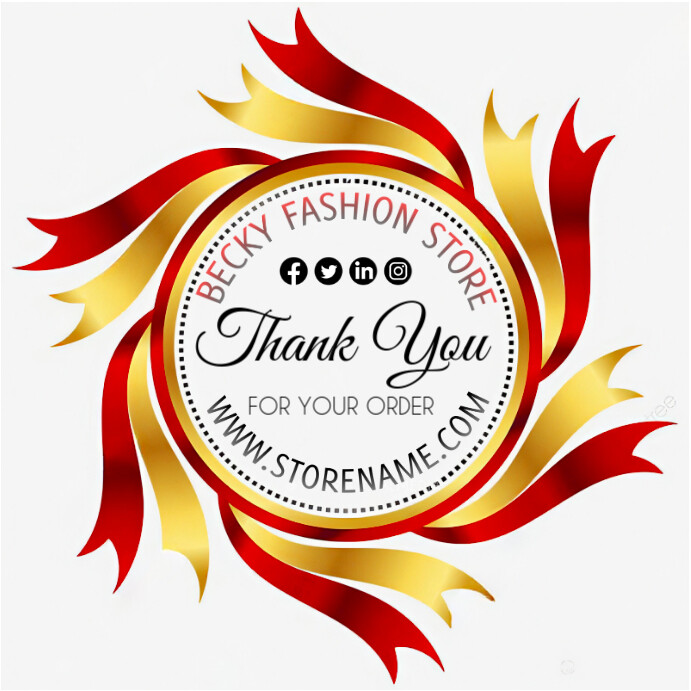 Thank You Sticker White Instagram Post Template | PosterMyWall