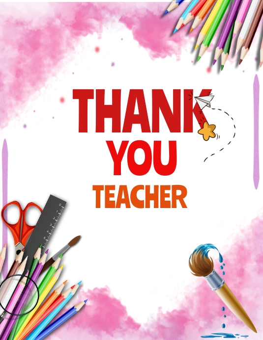 thank you teacher Template PosterMyWall