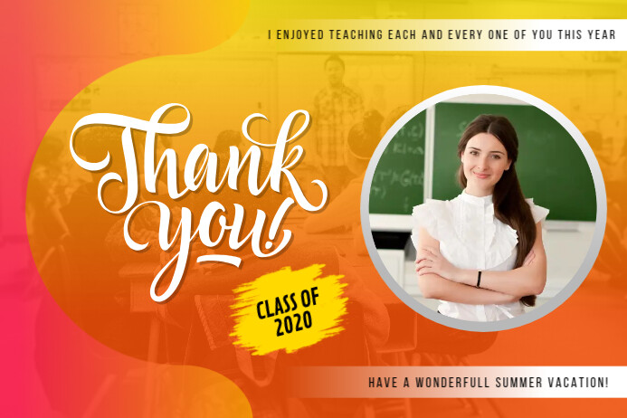 Thank You Teacher To Student Facebook Post Template Postermywall Thank You Teacher To Student Facebook Post Template Postermywall