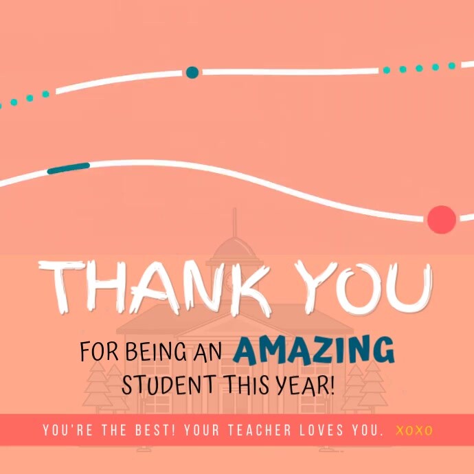 Thank You Teacher To Student Instagram Video Template Postermywall Thank You Teacher To Student Instagram Video Template Postermywall
