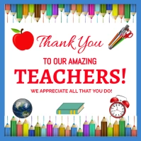 THANK YOU TEACHERS INSTAGRAM POST template