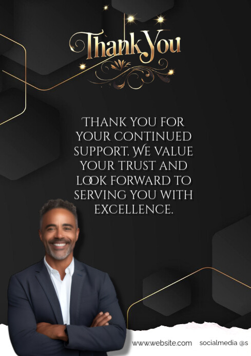 Thank you template A4