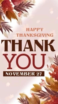 THANK YOU THANKSGIVING DESIGN TEMPLATE Instagram Story