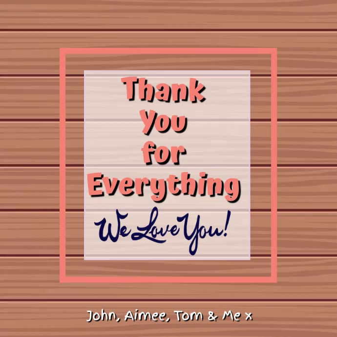 THANK YOU VIDEO Pos Instagram template