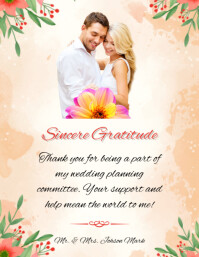 Thank you Wedding Planning Committee ใบปลิว (US Letter) template