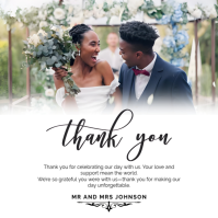 Thank You Wedding Post Kwadrat (1:1) template