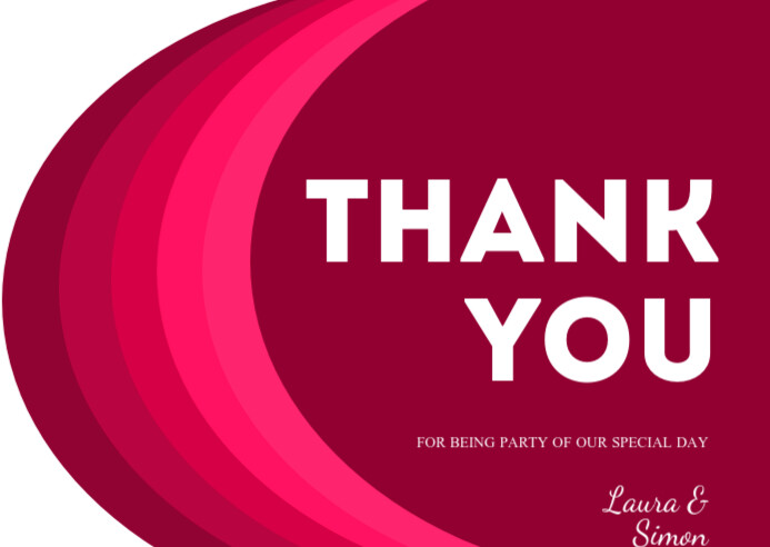 thank you wedding thank you card Template | PosterMyWall