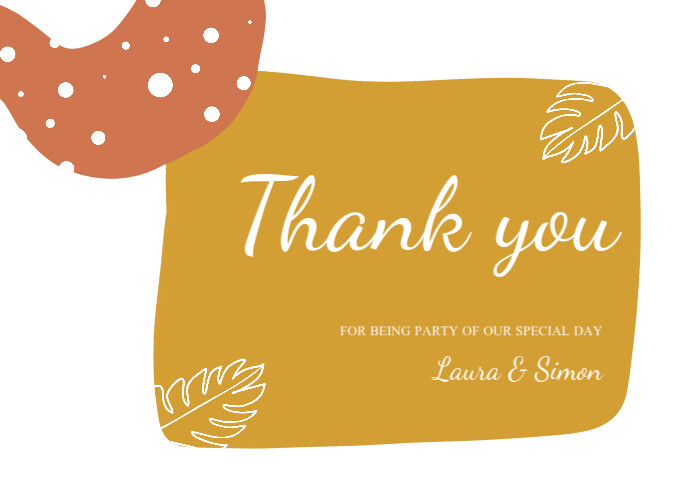 thank you wedding thank you card Template | PosterMyWall