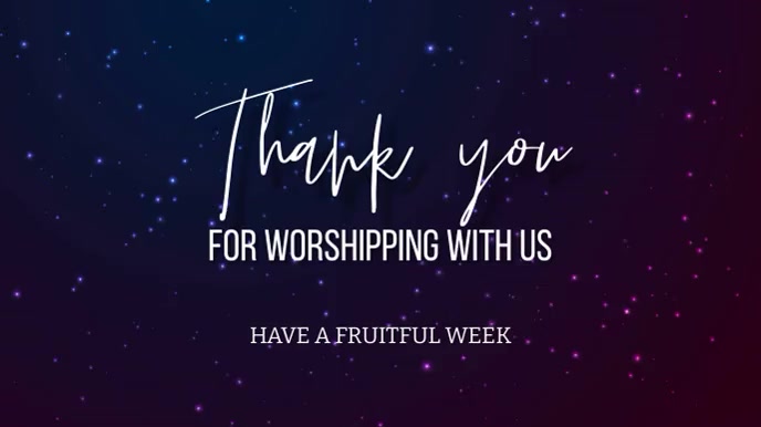 thank you worshiping with us 数字显示屏 (16:9) template