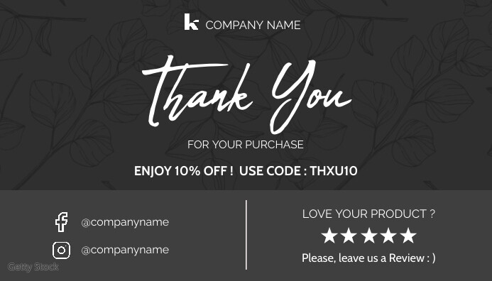 Copy of Thank your for your purchase flower backgroun | PosterMyWall