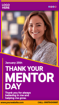 Thank Your Mentor Day Ad Instagram Story template