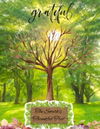 Thankful Tree Flyer (US Letter) template