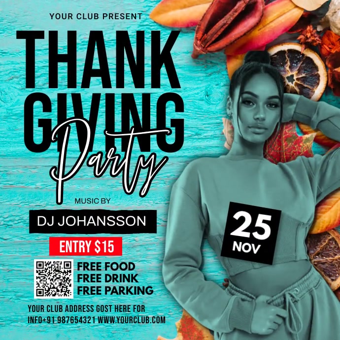 Thankgiving Instagram Plasing template