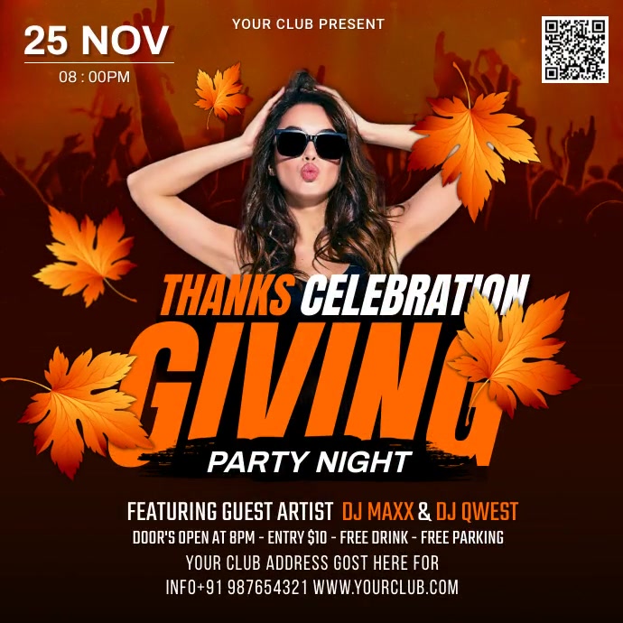 Thankgiving Instagram Plasing template