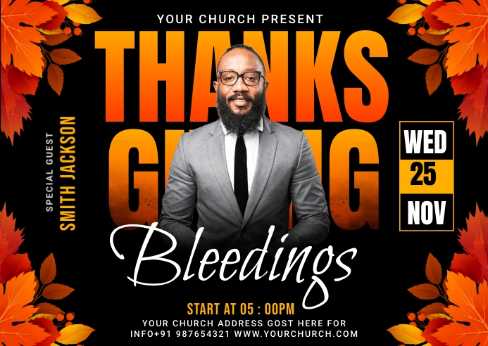 Thankgiving Template PosterMyWall Thankgiving Template PosterMyWall