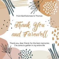 Thanks and farewell good bye Instagram Post template