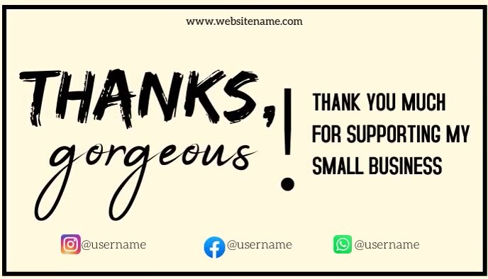 Thanks card,Small business,Shopping thanks Wizytówka template