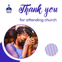 Thanks for attending church Template | PosterMyWall