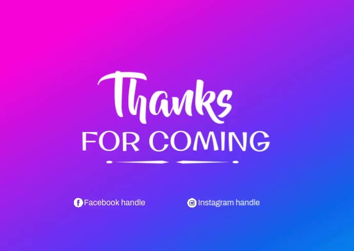 thanks for coming 明信片 template