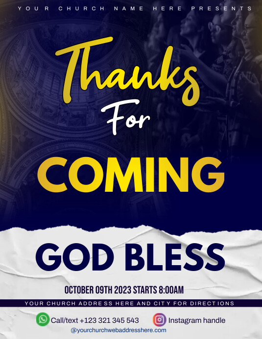 Copy of Thanks for coming | PosterMyWall