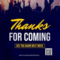 For Coming Design thanks for coming Template | PosterMyWall