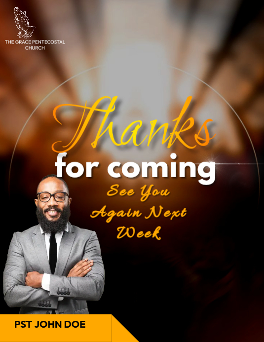 For Coming Design Black Thanks For Coming Flyers Template | PosterMyWall