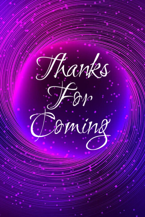 For Coming Design Thanks for coming template | PosterMyWall