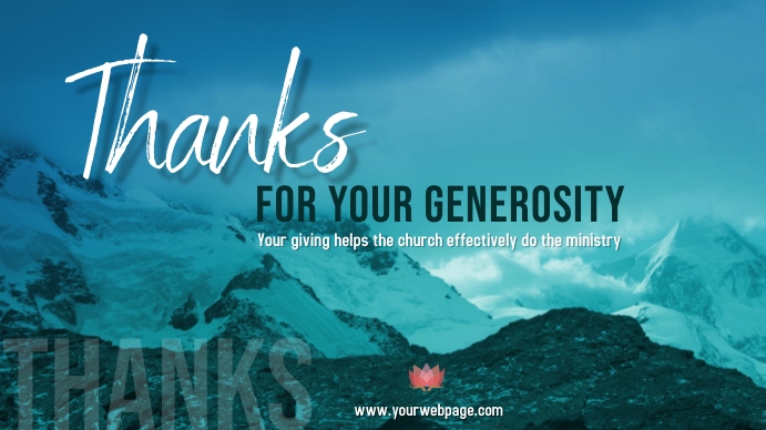 Generosity Banner Thanks for generosity Template | PosterMyWall