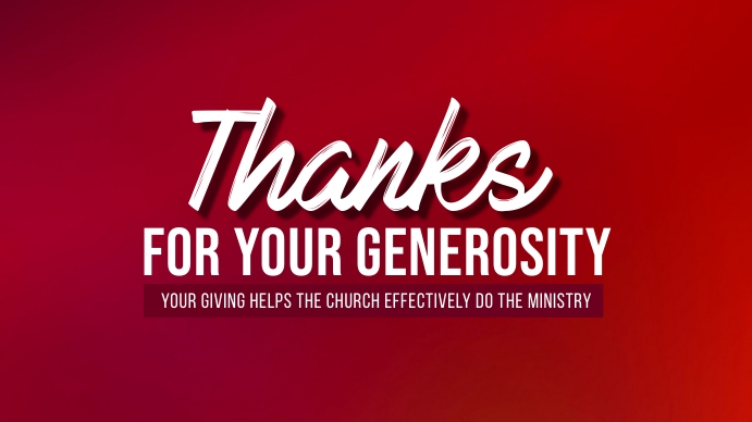 Generosity Display thanks for generosity Template | PosterMyWall