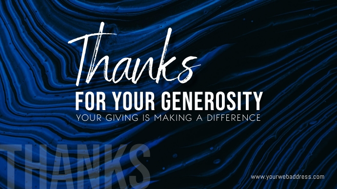 Generosity Banner Thanks for generosity Template | PosterMyWall