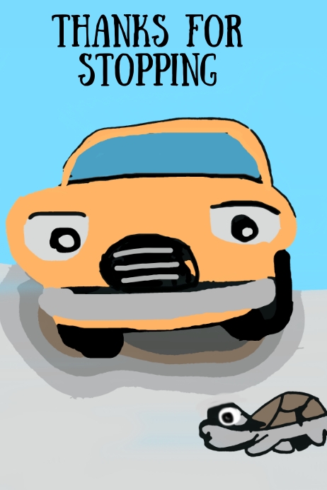 Thanks for stopping Poster template